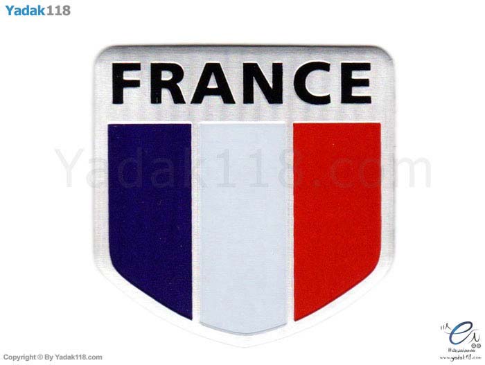 آرم فلزی 5 ضلعی طرح پرچم فرانسه