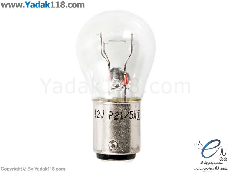 لامپ P21  (دو کنتاکت) چراغ عقب 5 وات Excelite ( سفید ) - کره ای