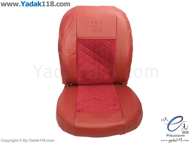 روکش صندلی خودرو پژو 206 چرم و مخمل قرمز یاشار