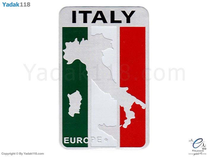 آرم فلزی مستطیل عمودی طرح پرچم ایتالیا