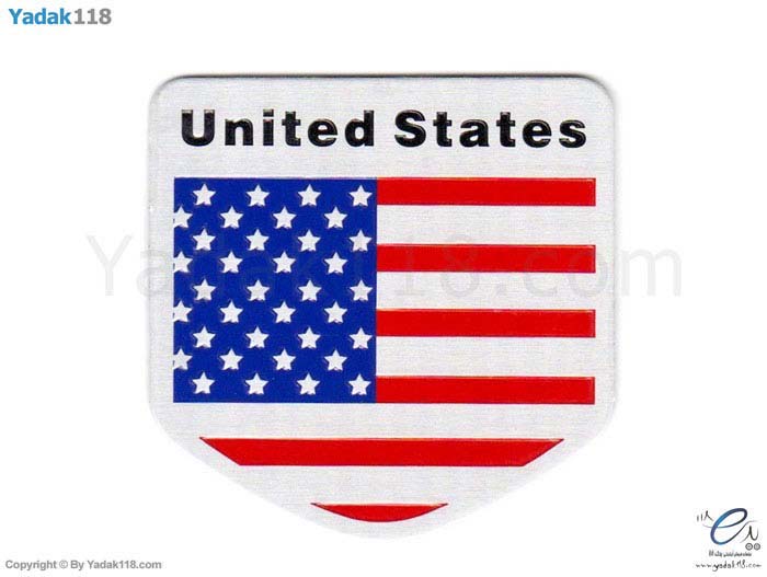 آرم فلزی 5 ضلعی طرح پرچم آمریکا