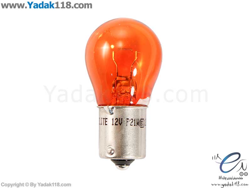 لامپ P21 (یک کنتاکت) چراغ عقب 5 وات Excelite (نارنجی) - کره‌ای
